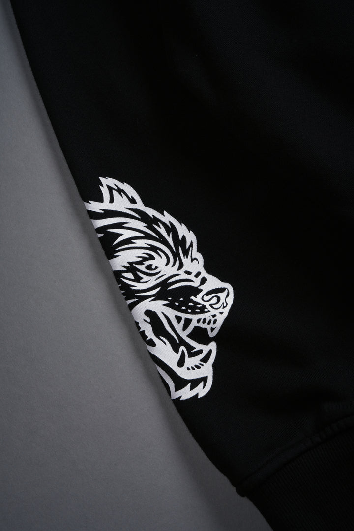 Wolf Chopper Vex Double Zip Hoodie in Black