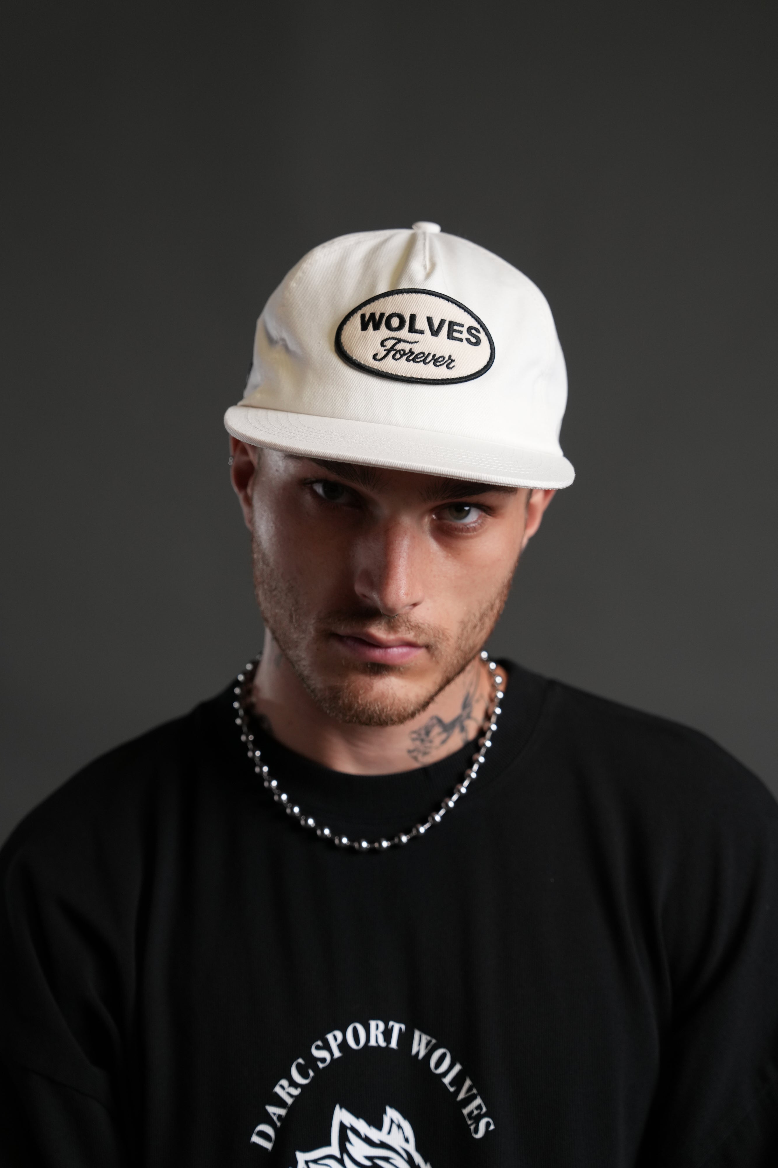Our Time Vintage 5 Panel Hat in Cream