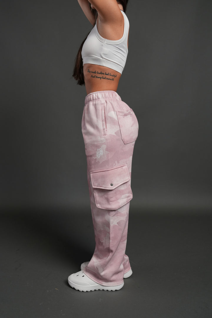 Dual Cherub NFGU Big Cozy Sweats in Blush Vintage Woodland Camo