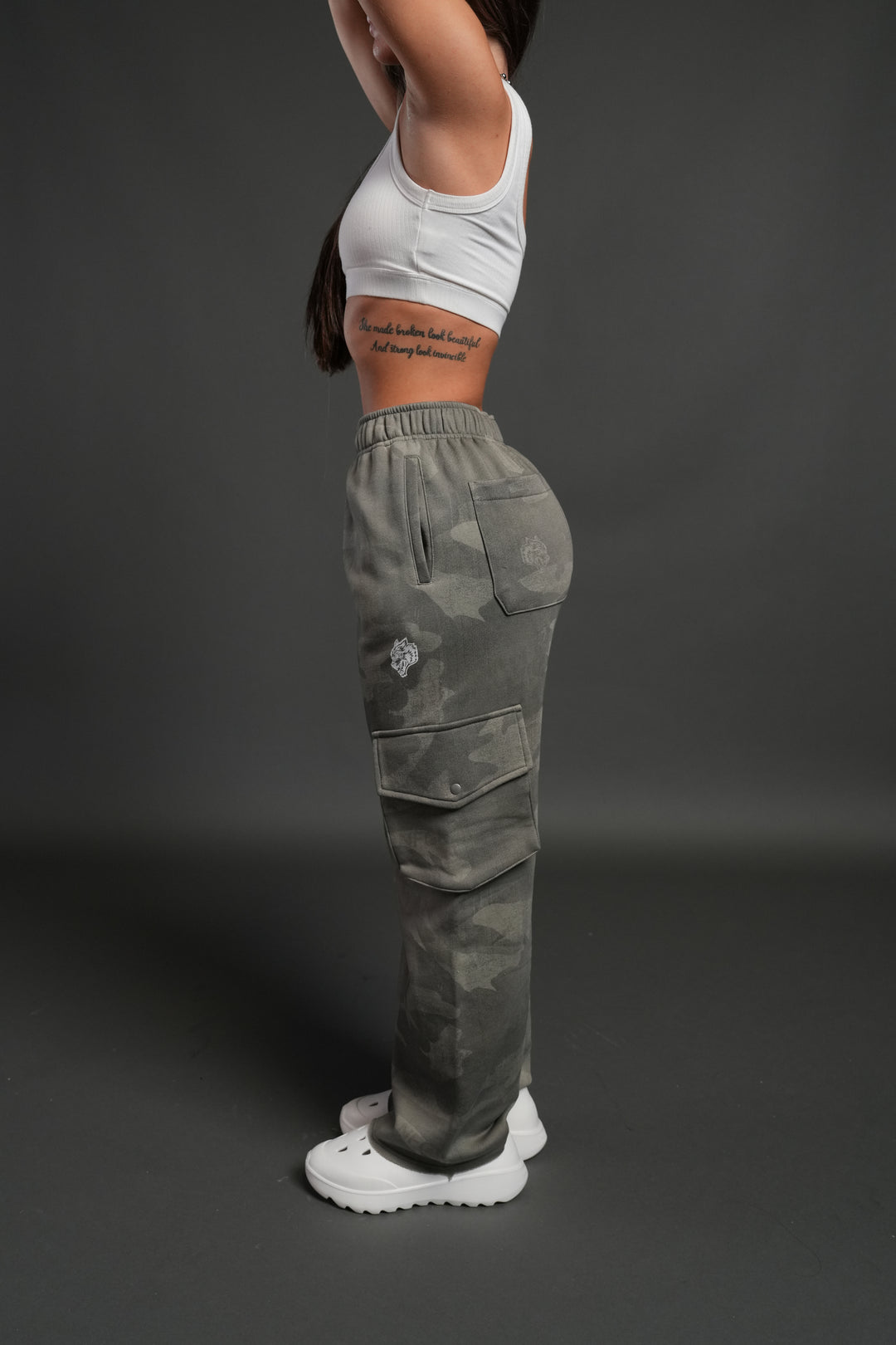 Dual Cherub NFGU Big Cozy Sweats in Lush Vintage Woodland Camo