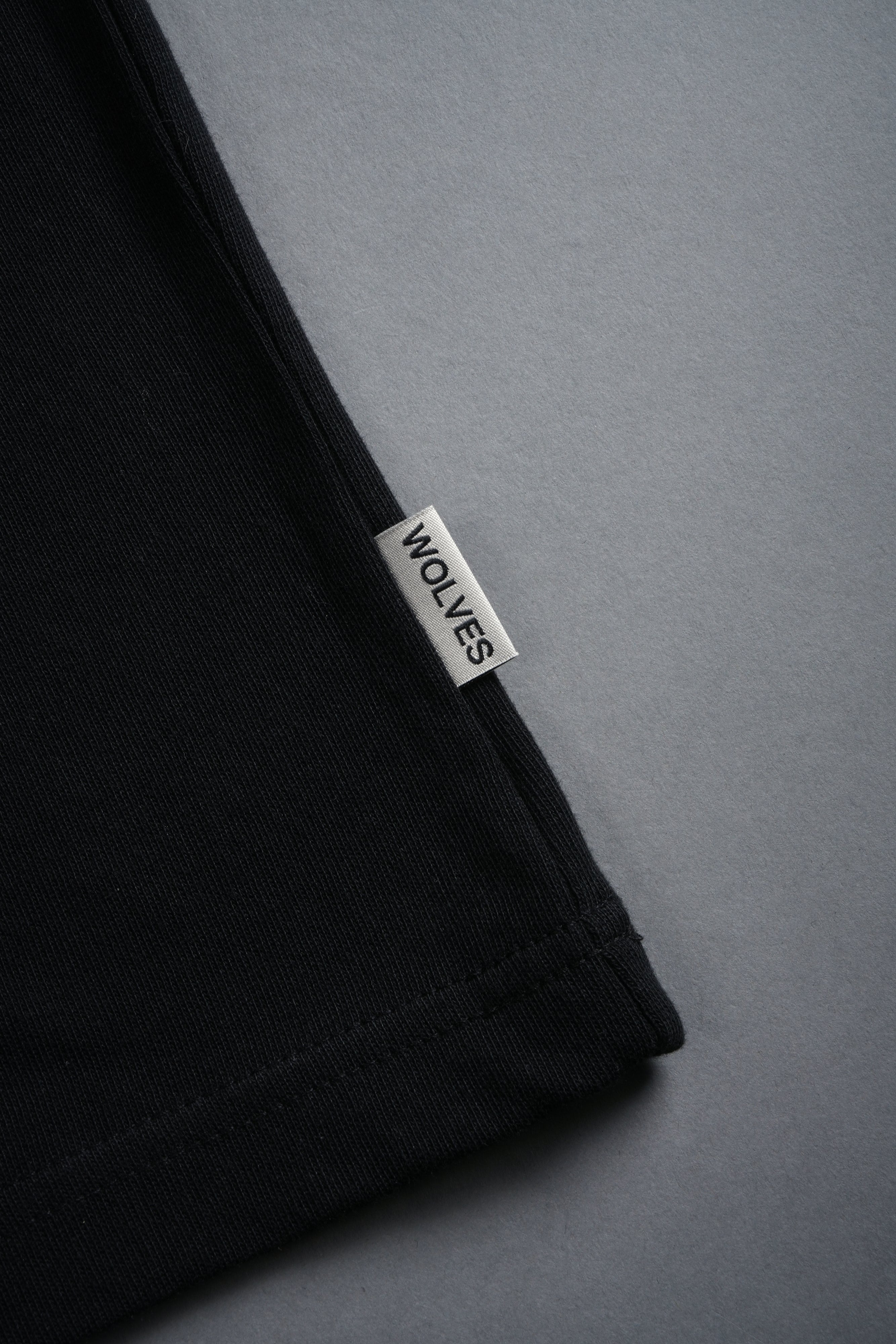 Wolves Hesh FRVR Grunge Raw Hem "Box Cut" Tee in Black