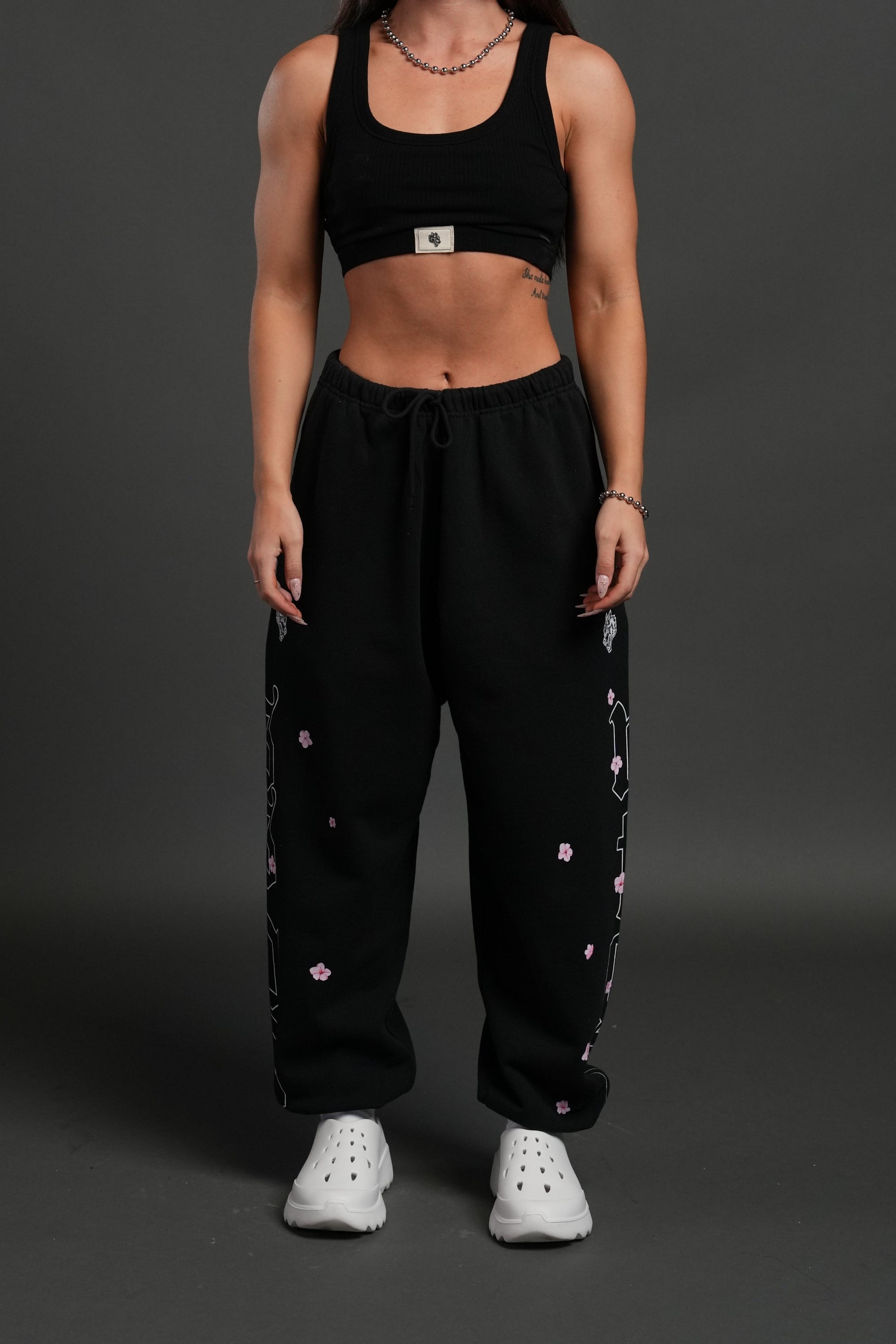 Blossom Mantra Unisex Lounger Sweat Pants in Black – DarcSport