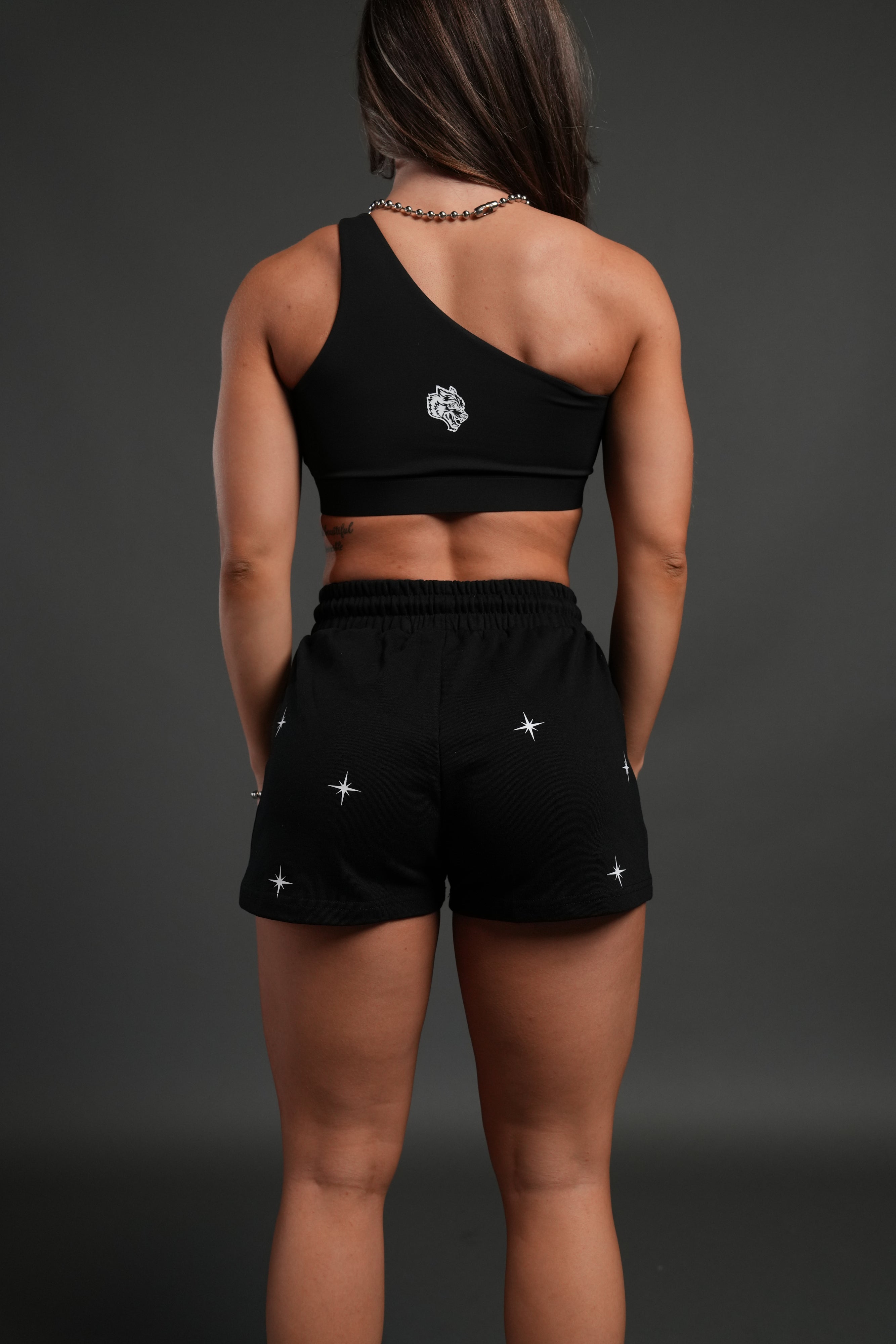 FRVR In The Stars Comfy Sweat Shorts in Black