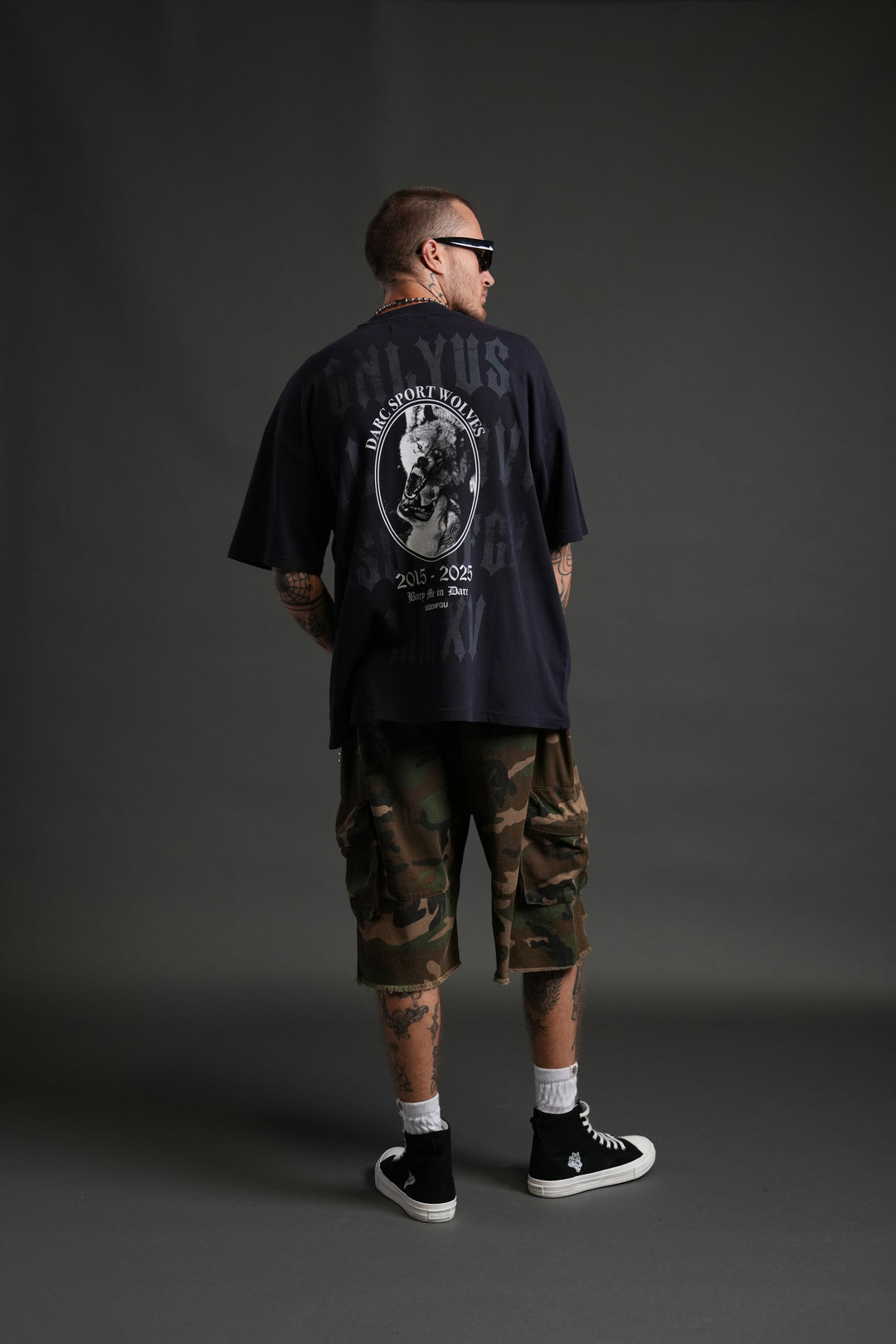 Wolf Blood "Premium" Oversized Tee in Nightshade