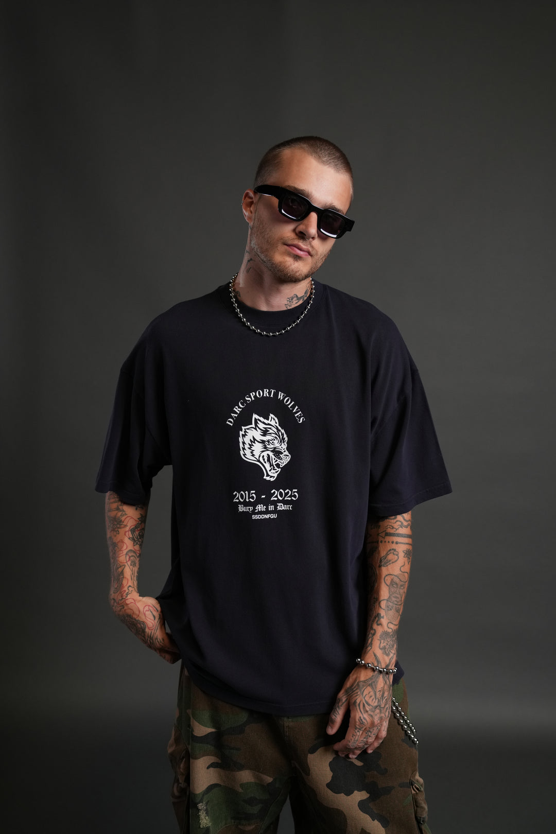 Wolf Blood "Premium" Oversized Tee in Nightshade