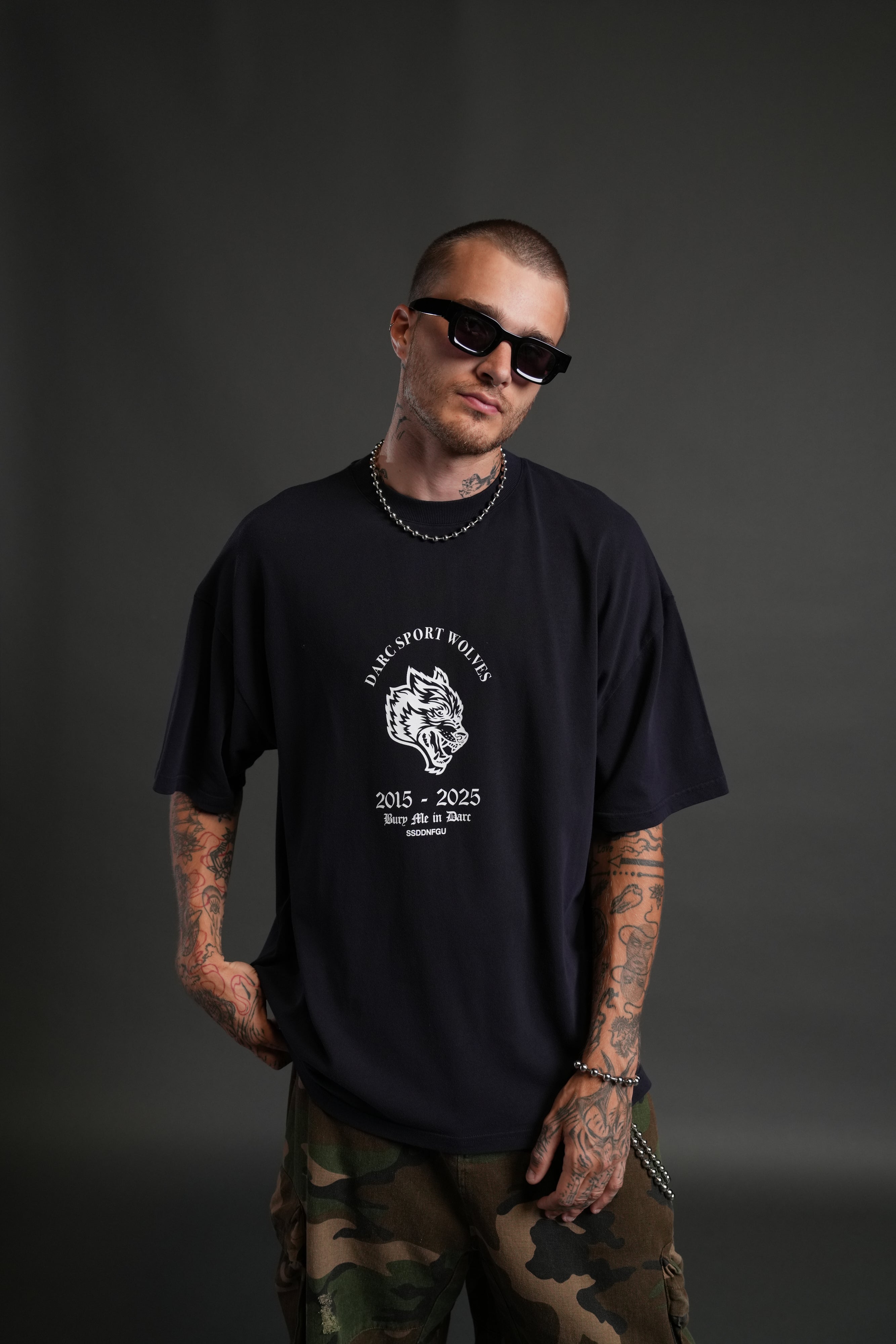 Wolf Blood "Premium" Oversized Tee in Nightshade