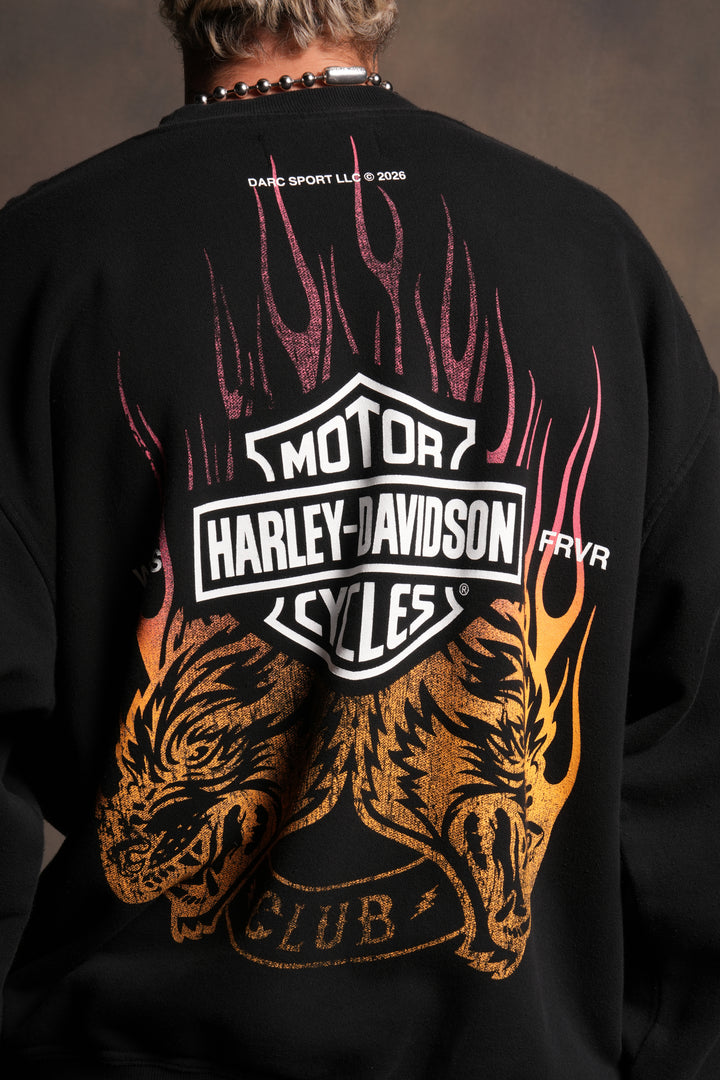 Rising Sun London Crewneck in Black