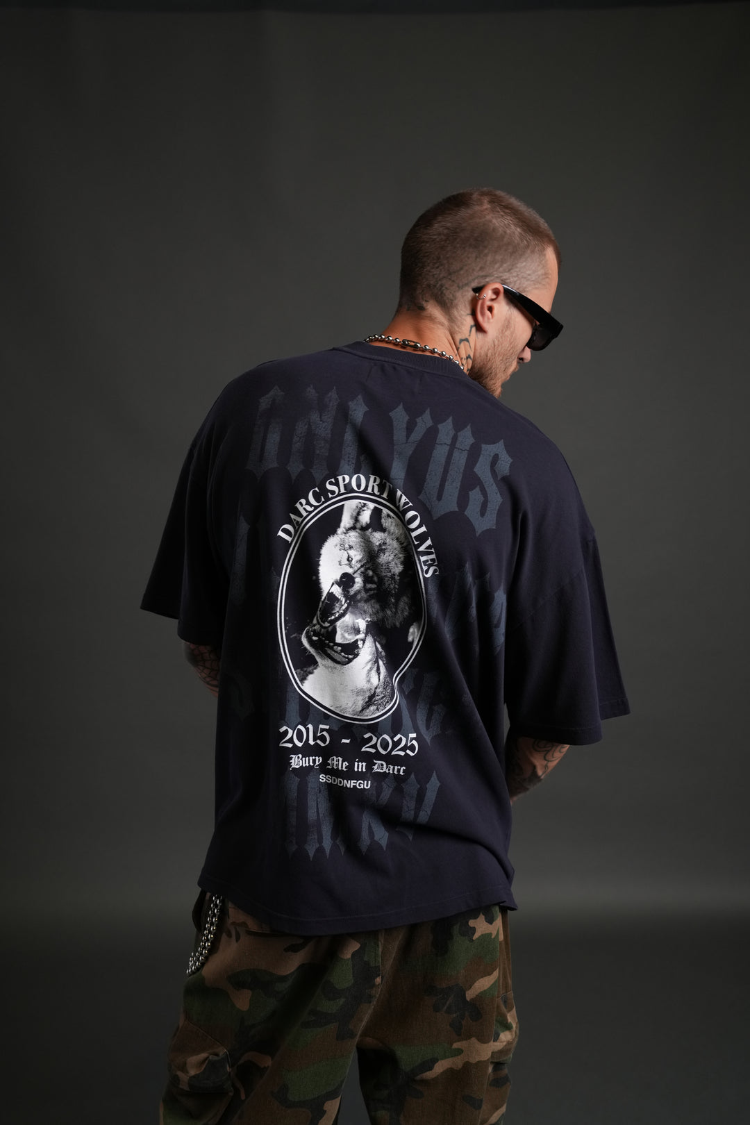 Wolf Blood "Premium" Oversized Tee in Nightshade