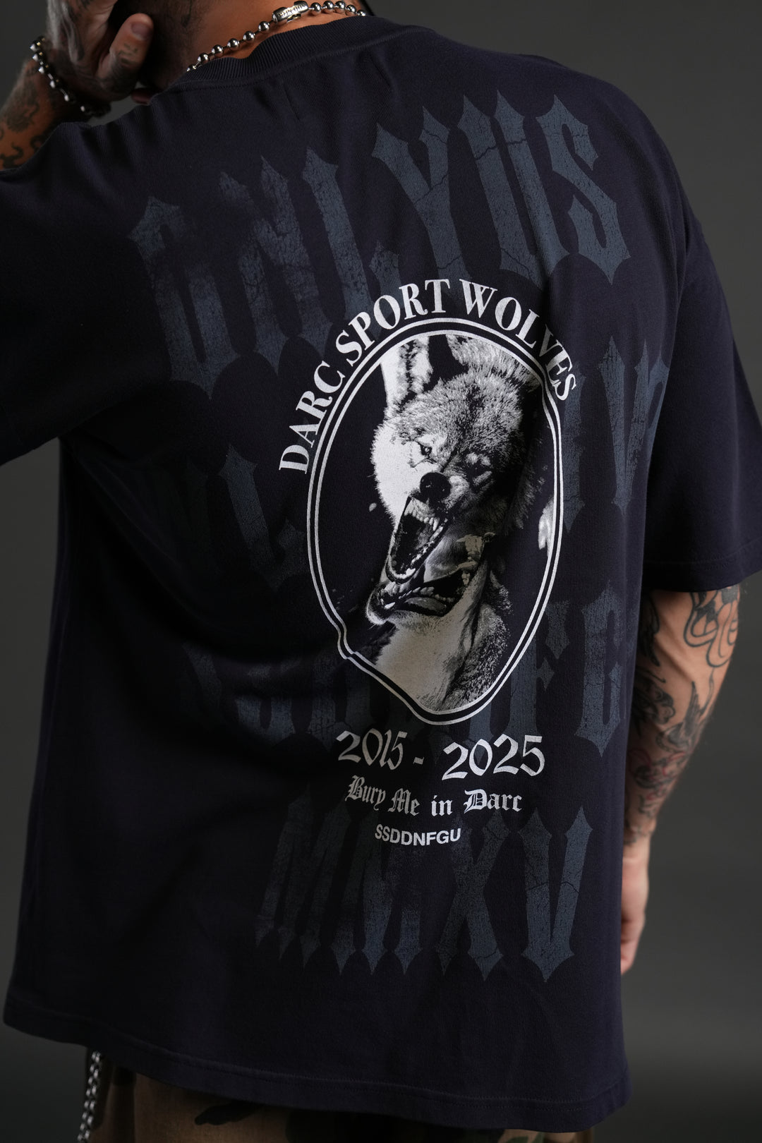 Wolf Blood "Premium" Oversized Tee in Nightshade