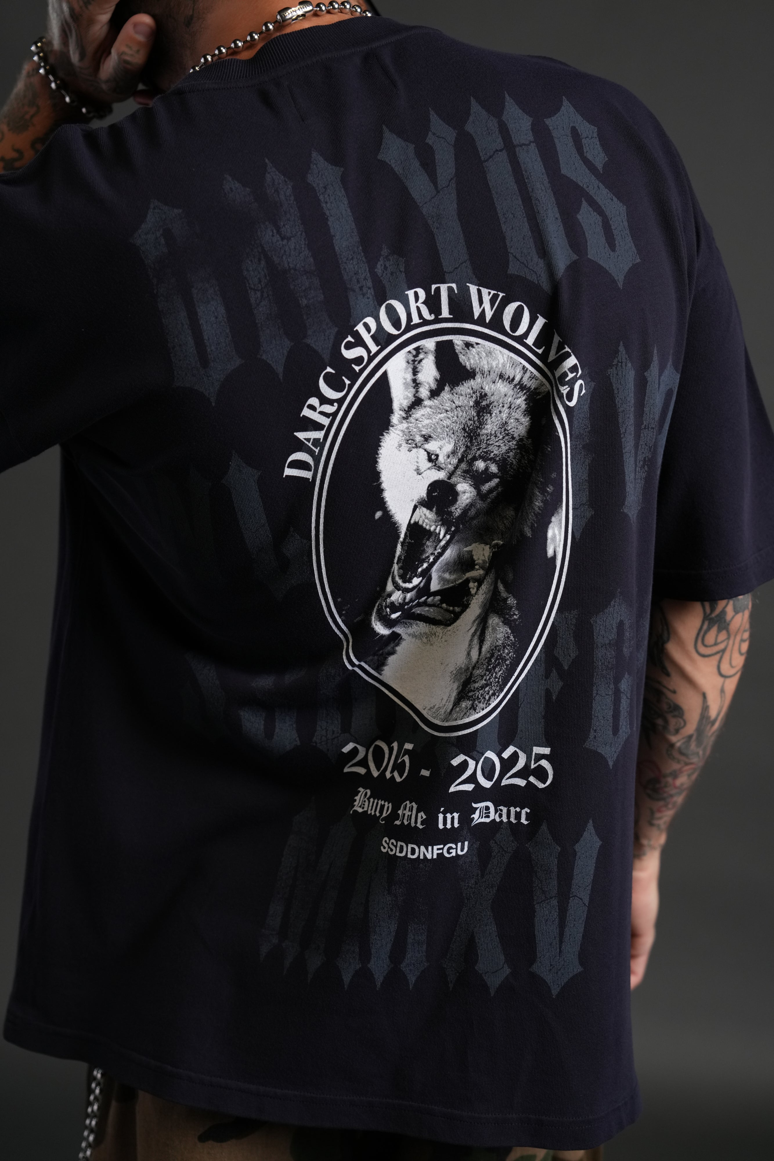 Wolf Blood "Premium" Oversized Tee in Nightshade