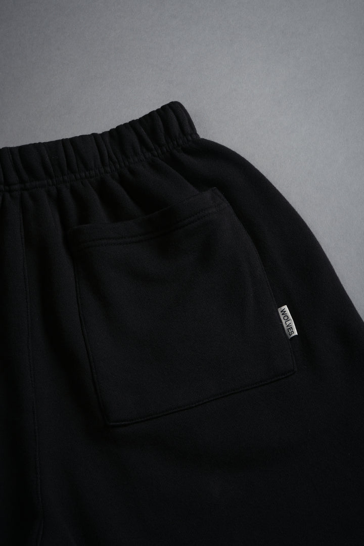 Dual Post Lounge Sweat Shorts in Black