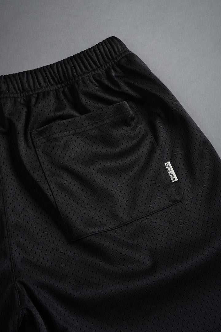 Dual Mesh Shorts in Black