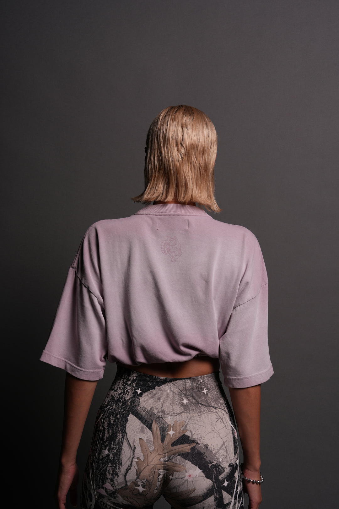 Chopper Bungee Cropped Tee in Purple Smoke Horizon Sun Fade