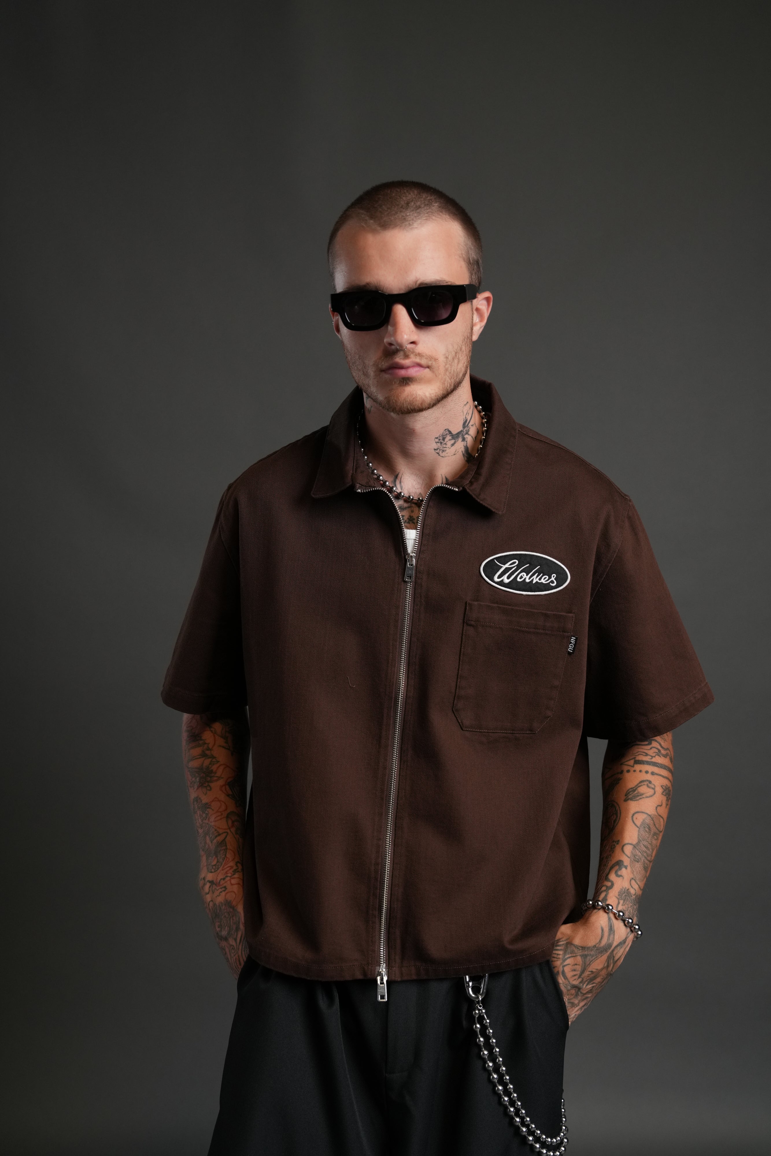 Our Lane Vince Shirt in Brown
