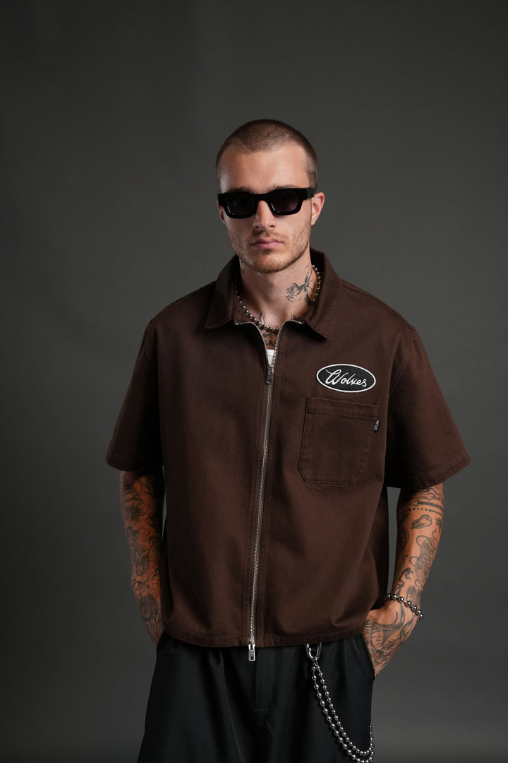 Our Lane Vince Shirt in Brown