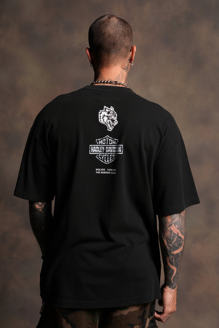 Skulls & Steel Premium Tee in Black