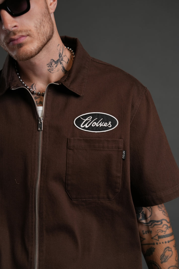 Our Lane Vince Shirt in Brown