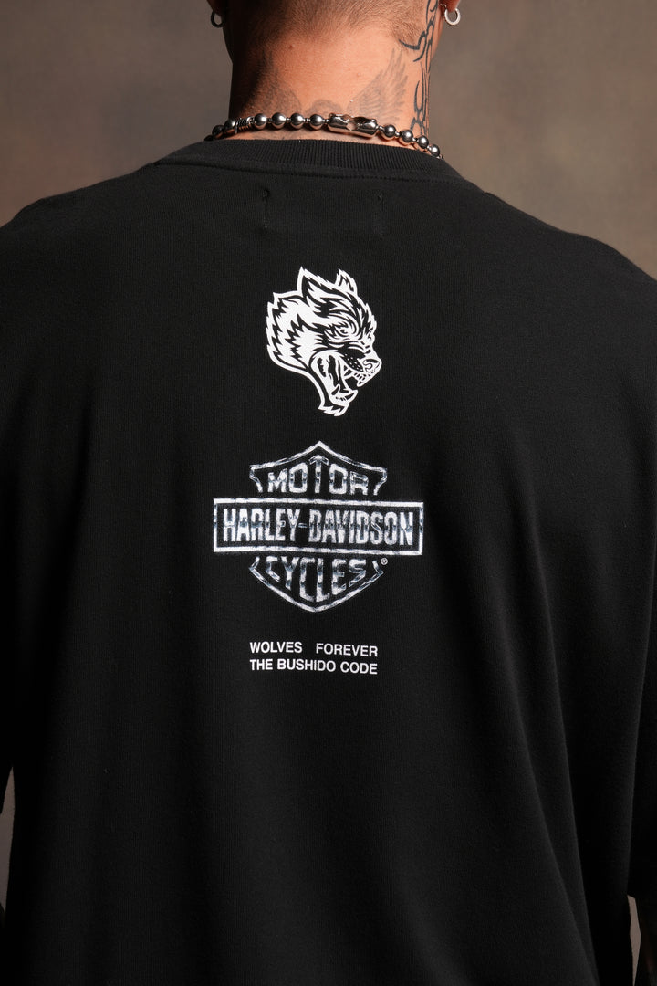 Skulls & Steel Premium Tee in Black