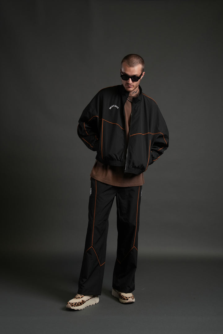 Dual Wolf Men's Quinn Track Pants in Black/Desert