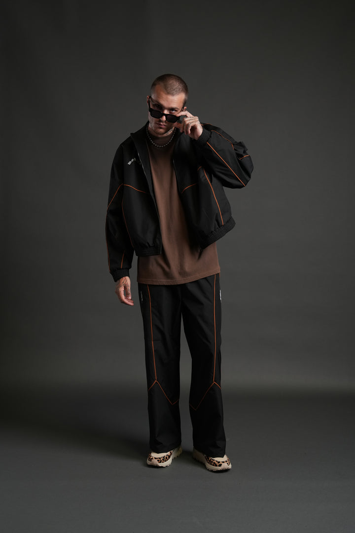 Wolves Quinn Unisex Track Jacket in Black/Desert