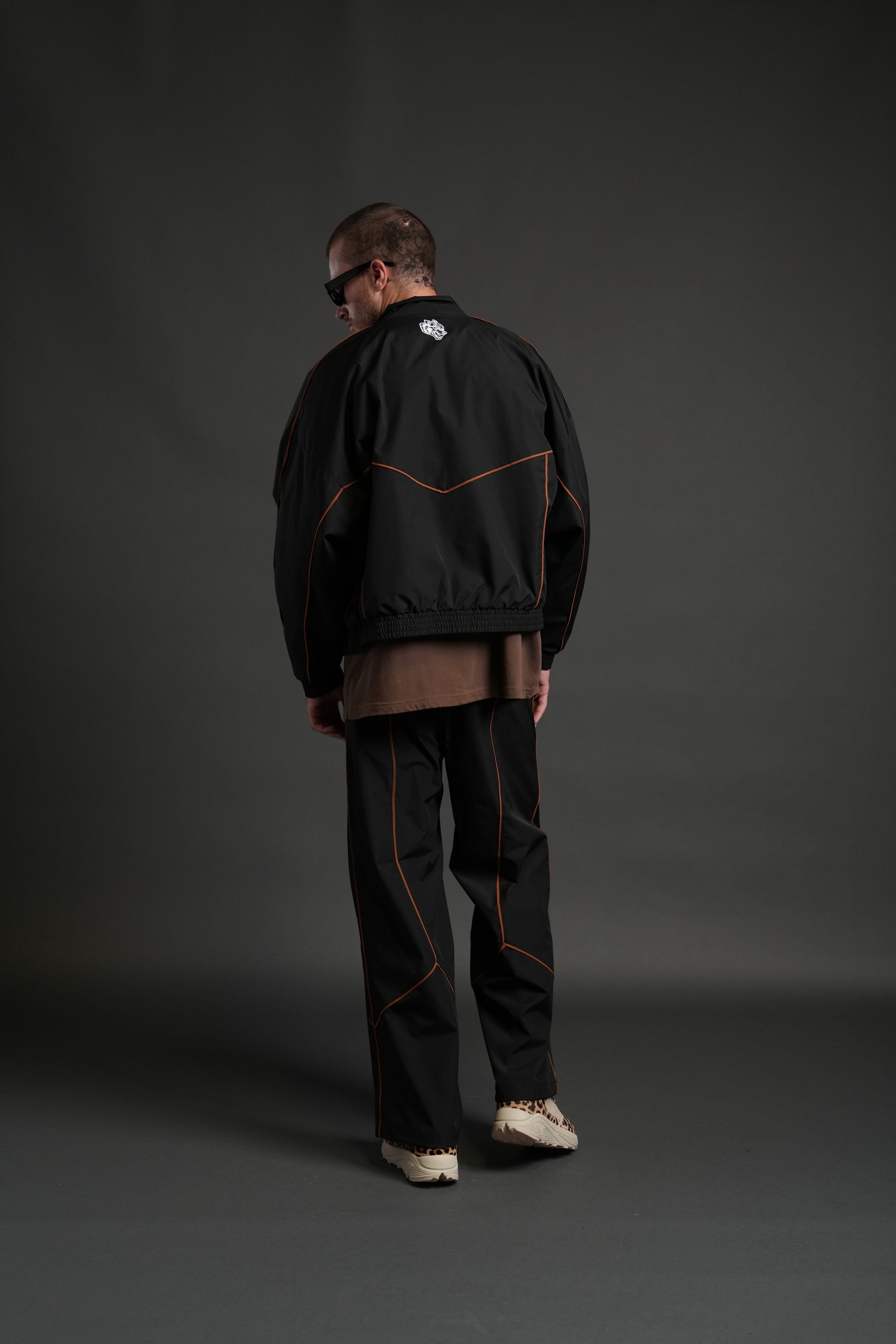 Wolves Quinn Unisex Track Jacket in Black/Desert