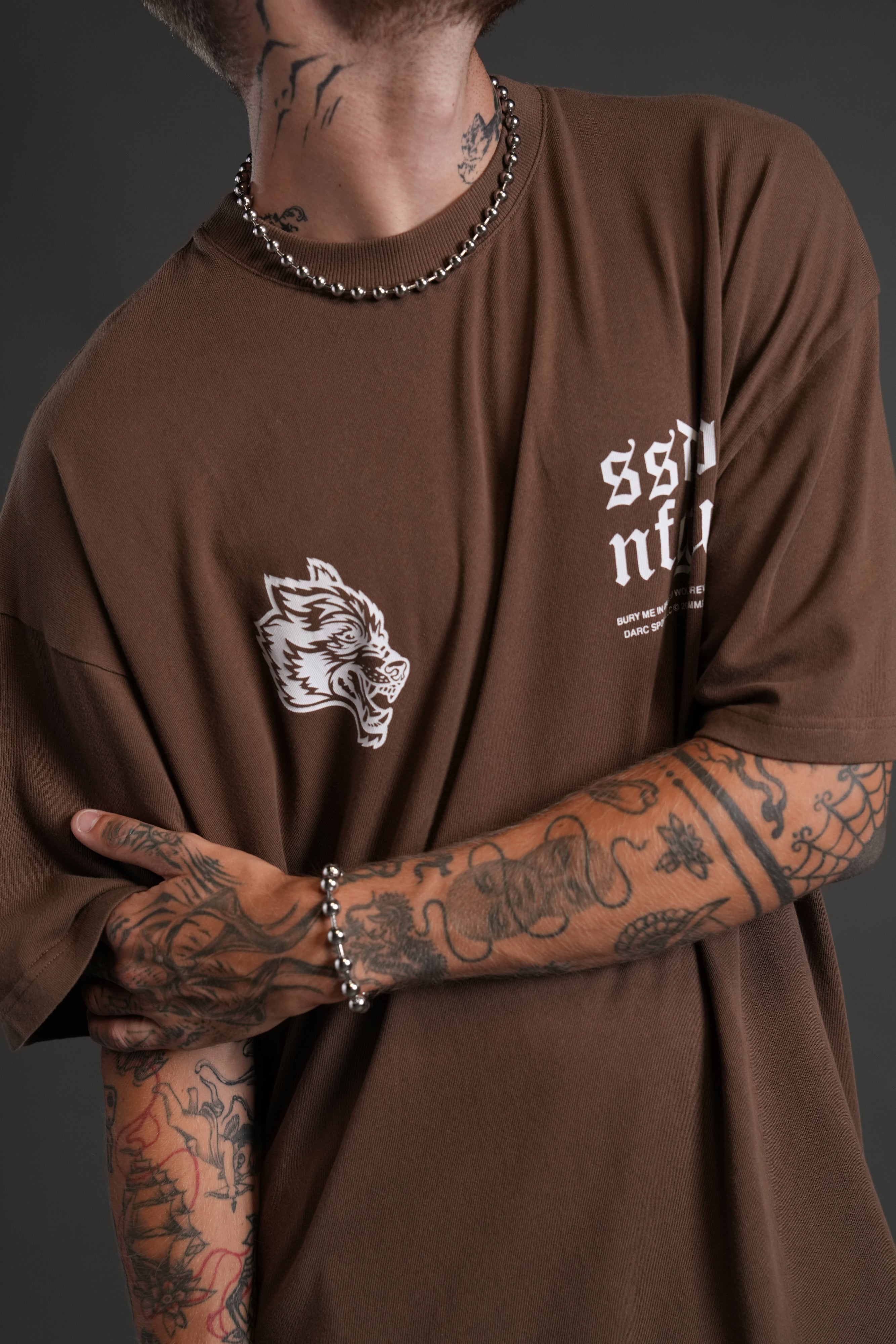 Darc Storm "Premium" Oversized Tee in Desert Dust