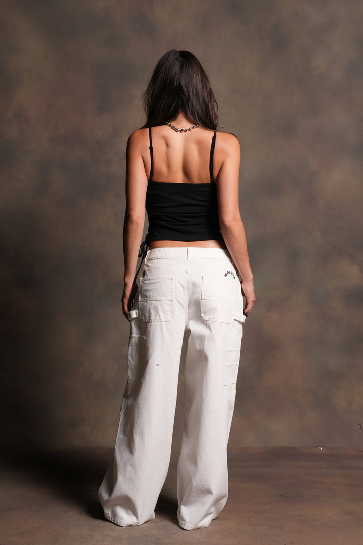 Wolves Chopper Wide Leg Carpenter Pant in Warrior In Cream