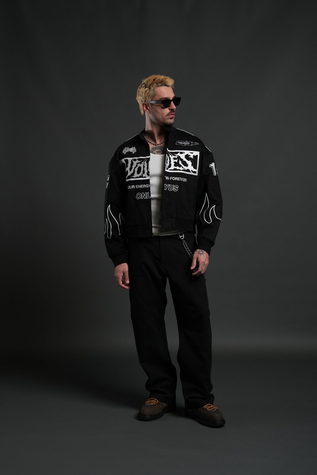 Ride The Fire V2 Gordon Racing Jacket in Black