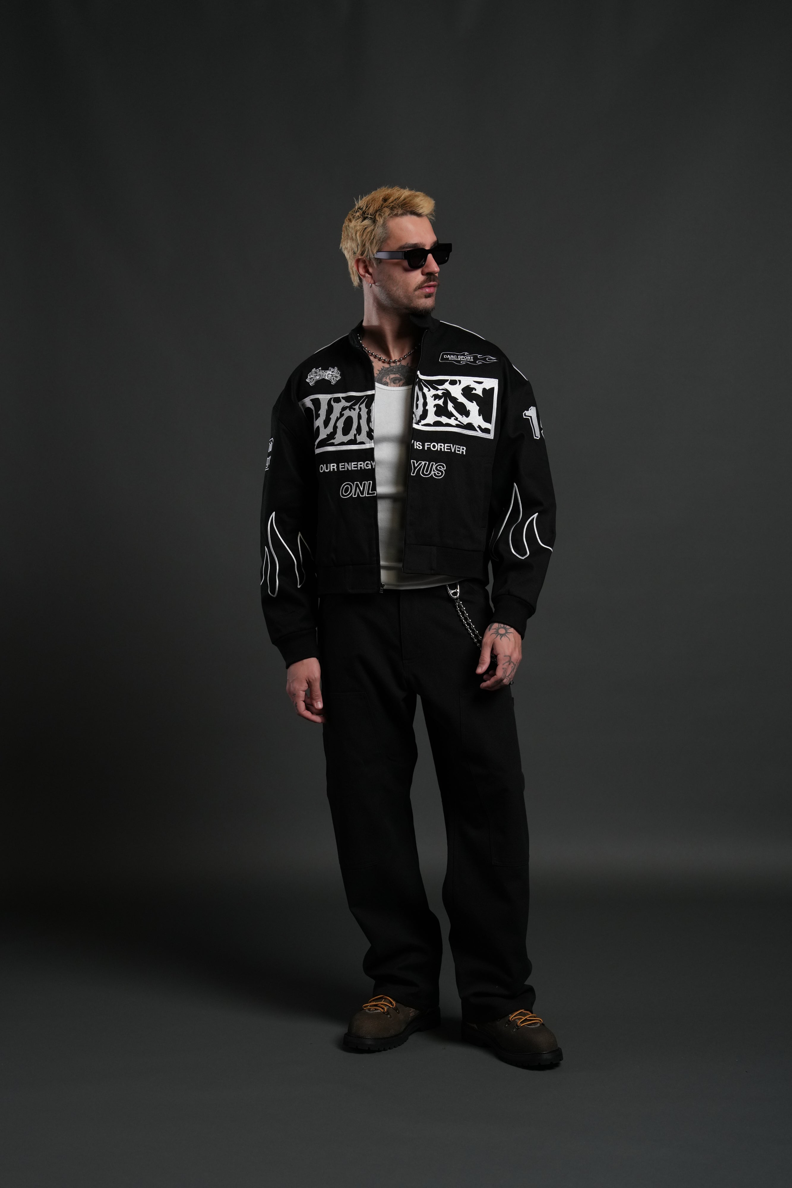 Ride The Fire V2 Gordon Racing Jacket in Black