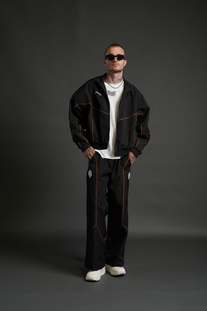 Wolves Quinn Unisex Track Jacket in Black/Desert