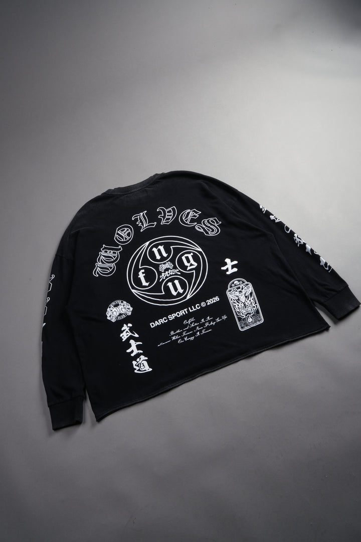Kazoku Okami Premium Box Cut Ls Tee in Black