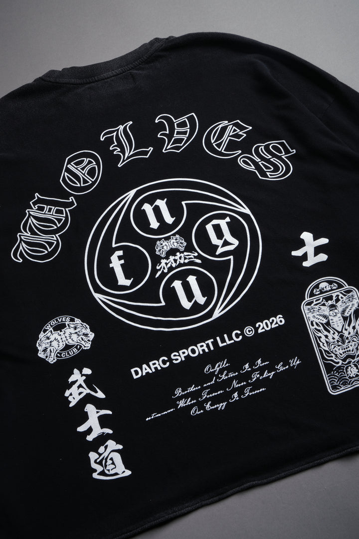 Kazoku Okami Premium Box Cut Ls Tee in Black