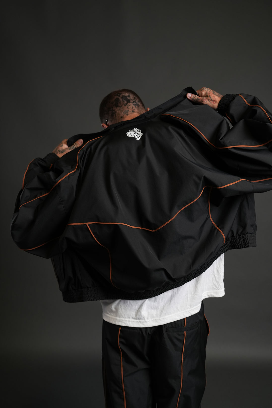 Wolves Quinn Unisex Track Jacket in Black/Desert