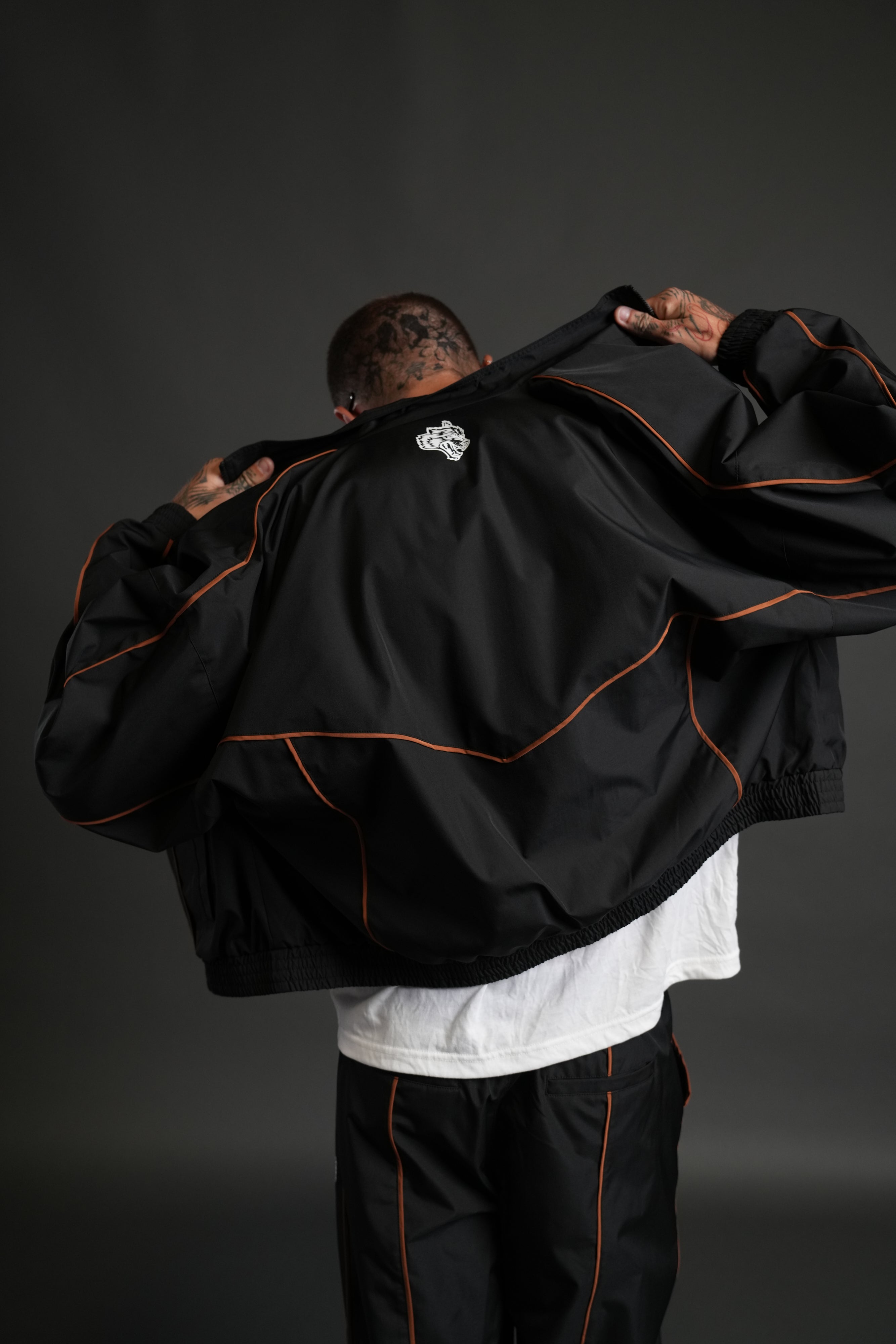 Wolves Quinn Unisex Track Jacket in Black/Desert