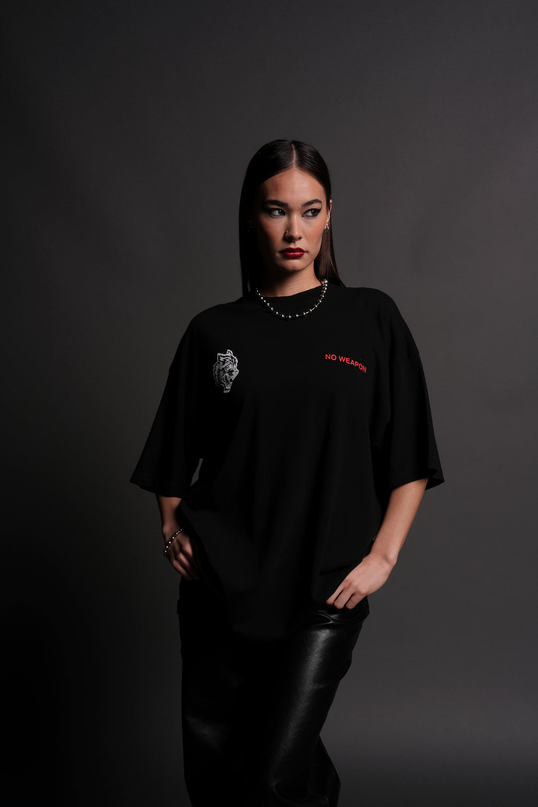 No Weapon Shall Prosper "Premium" Oversized Unisex Tee in Black