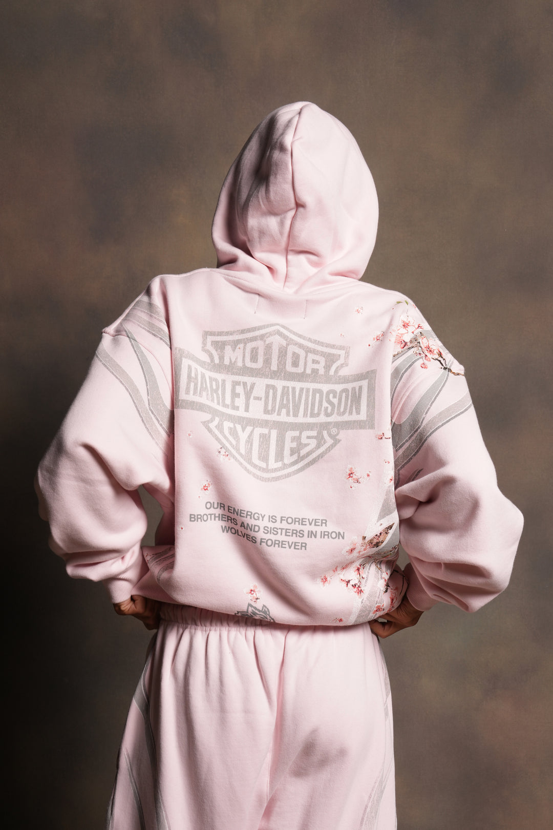 Iron Sakura Pierce Hoodie in Blush Pink