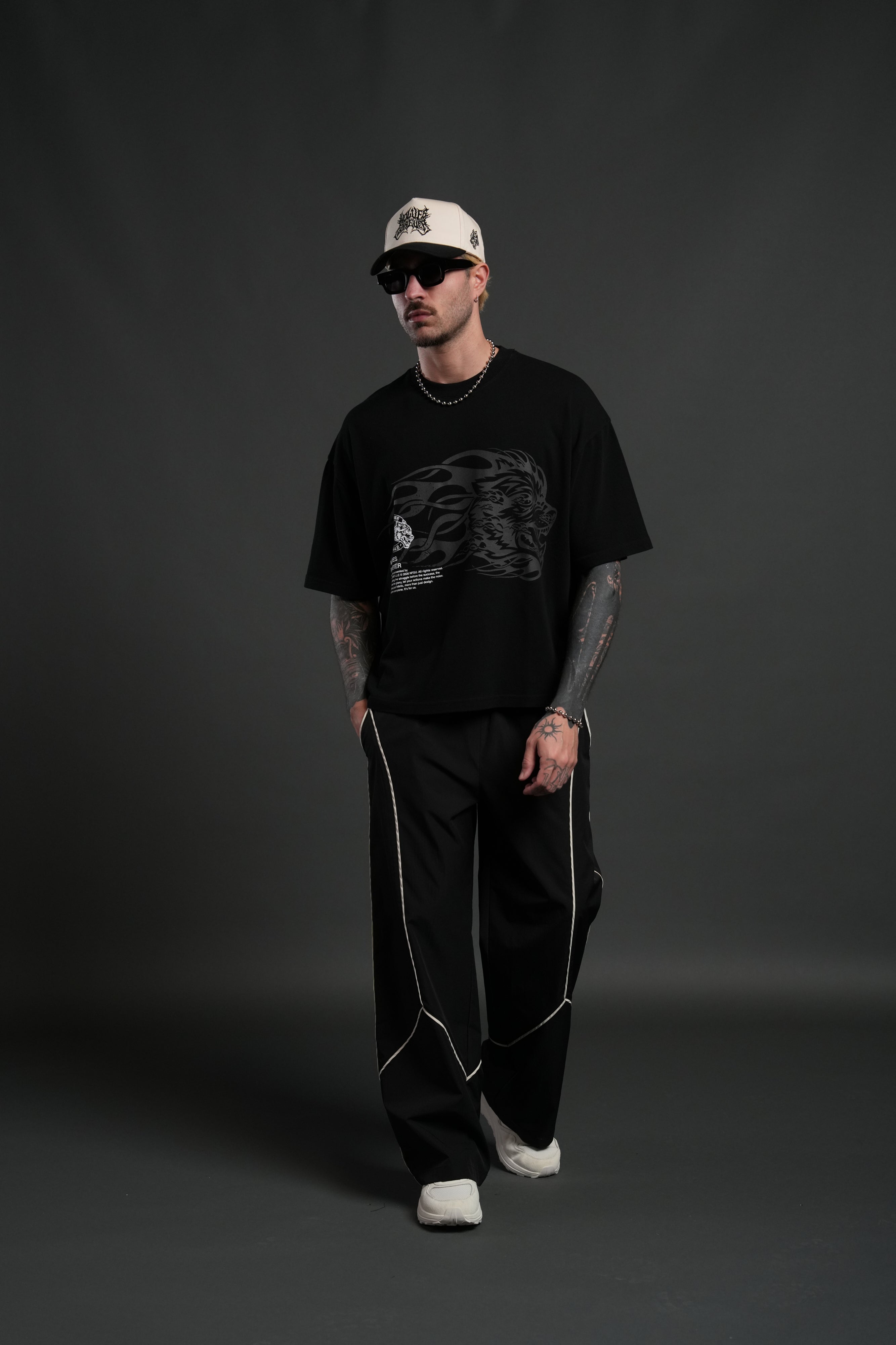 Wolf of the Flame Premium "Box Cut" Tee in Black