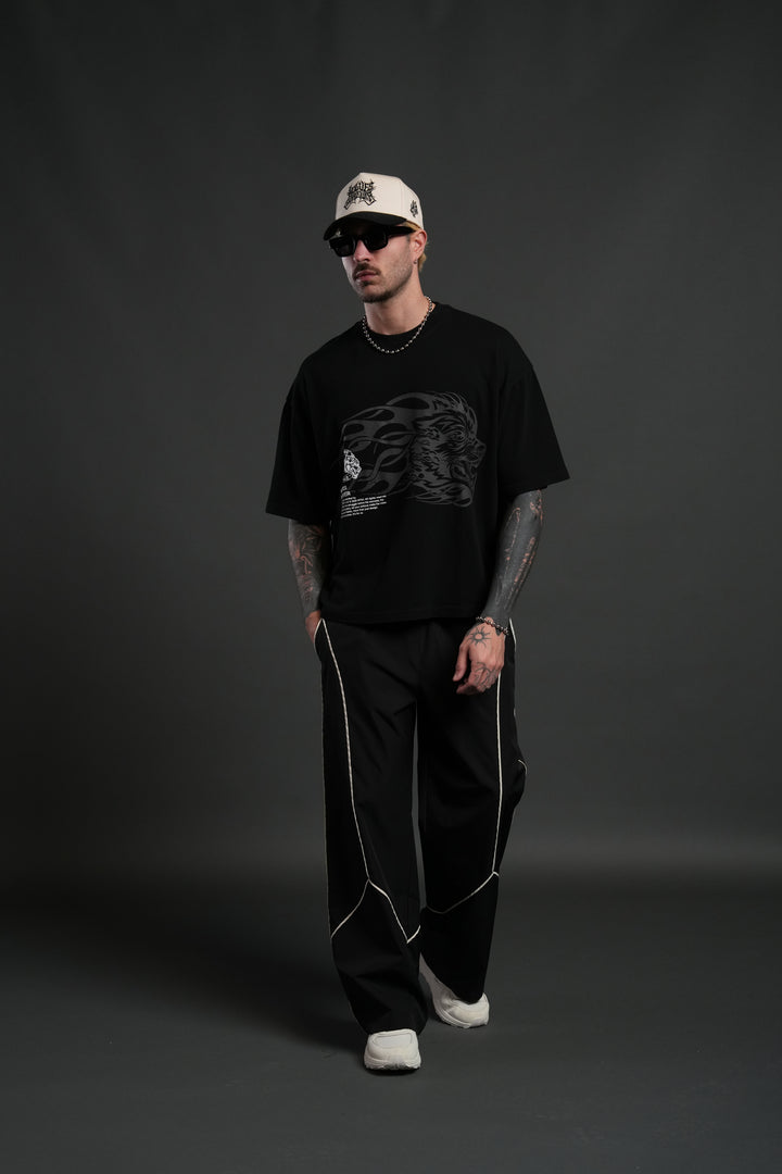 Wolf of the Flame Premium "Box Cut" Tee in Black