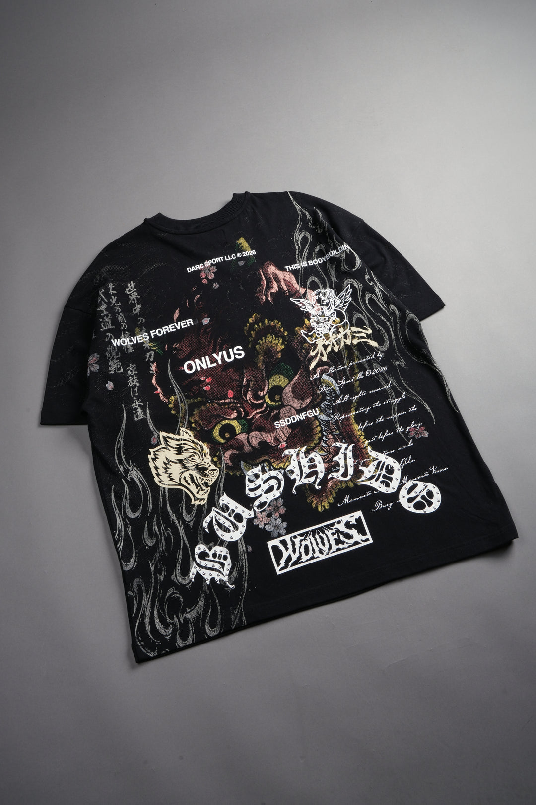 Shutendoji Premium Oversized Tee in Black