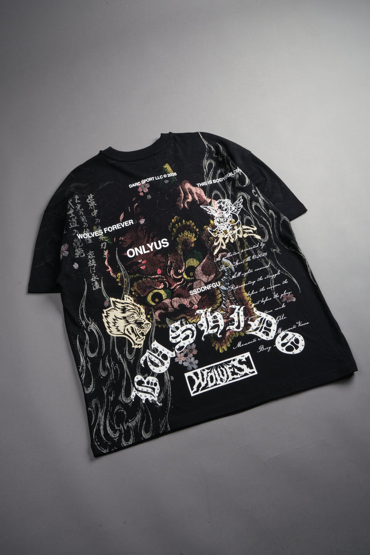 Shutendoji Premium Oversized Tee in Black