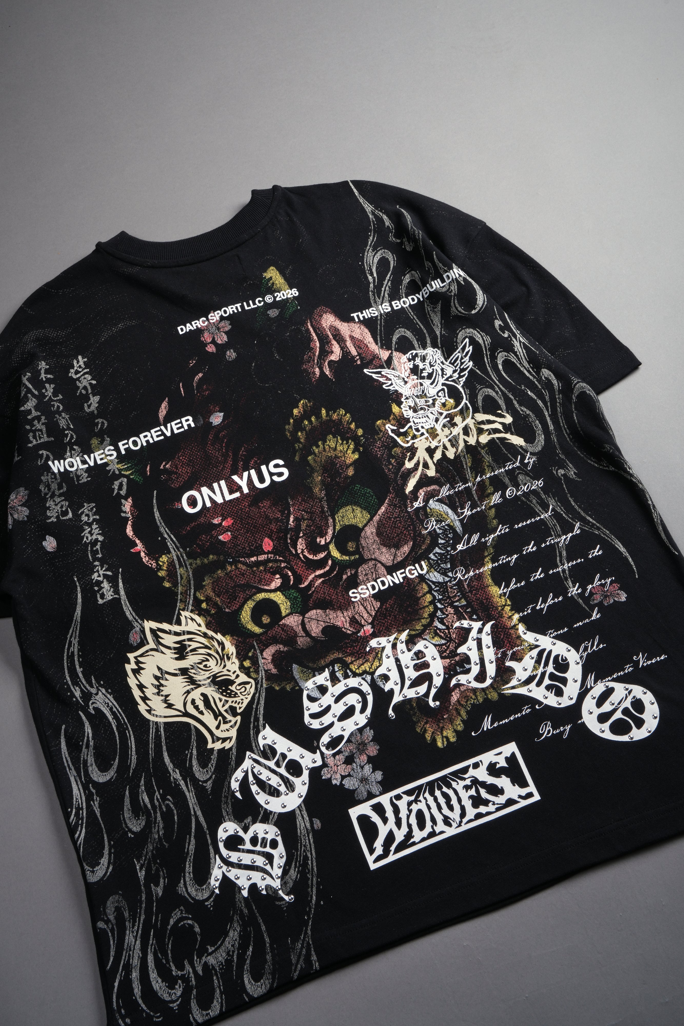 Shutendoji Premium Oversized Tee in Black