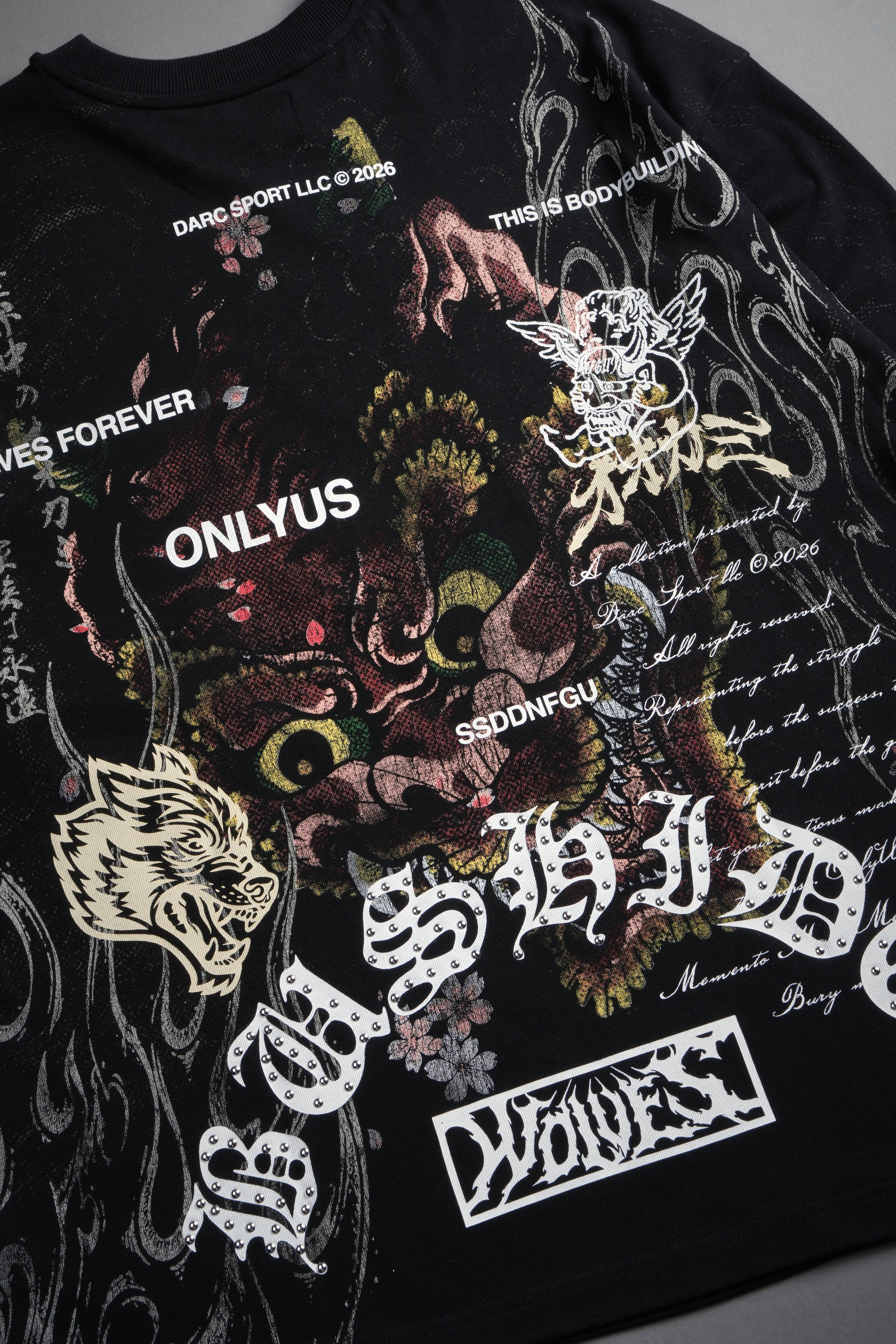 Shutendoji Premium Oversized Tee in Black