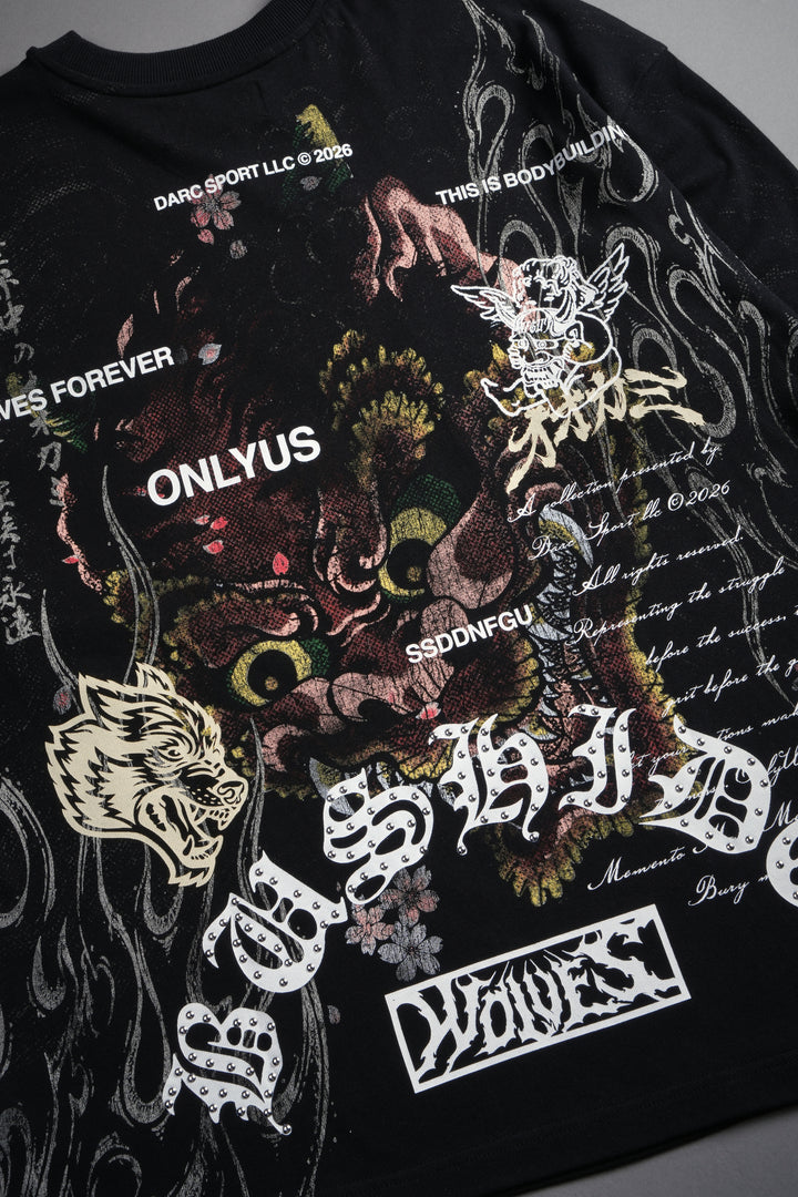 Shutendoji Premium Oversized Tee in Black