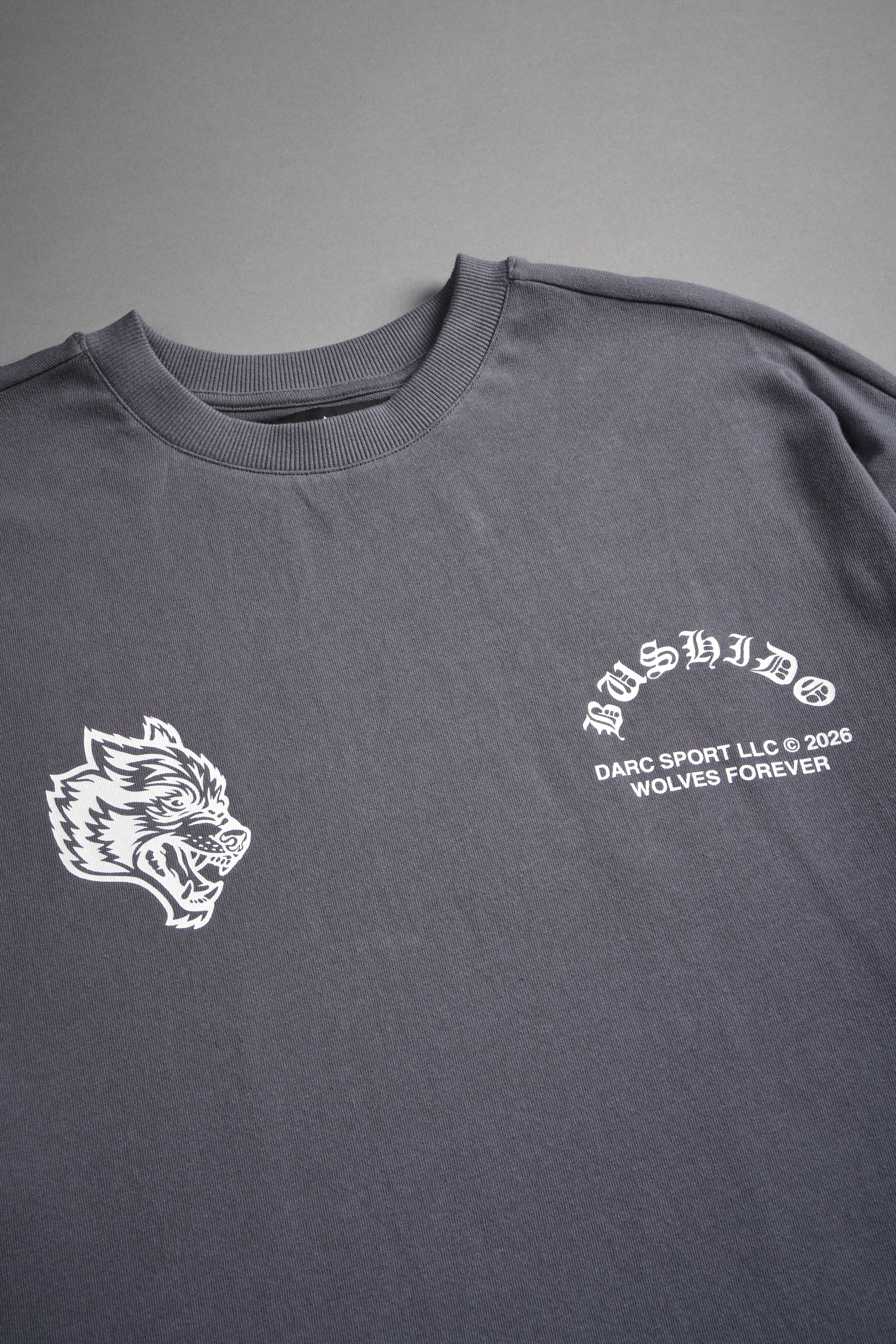Shutendoji Premium Oversized Tee in Slate Gray