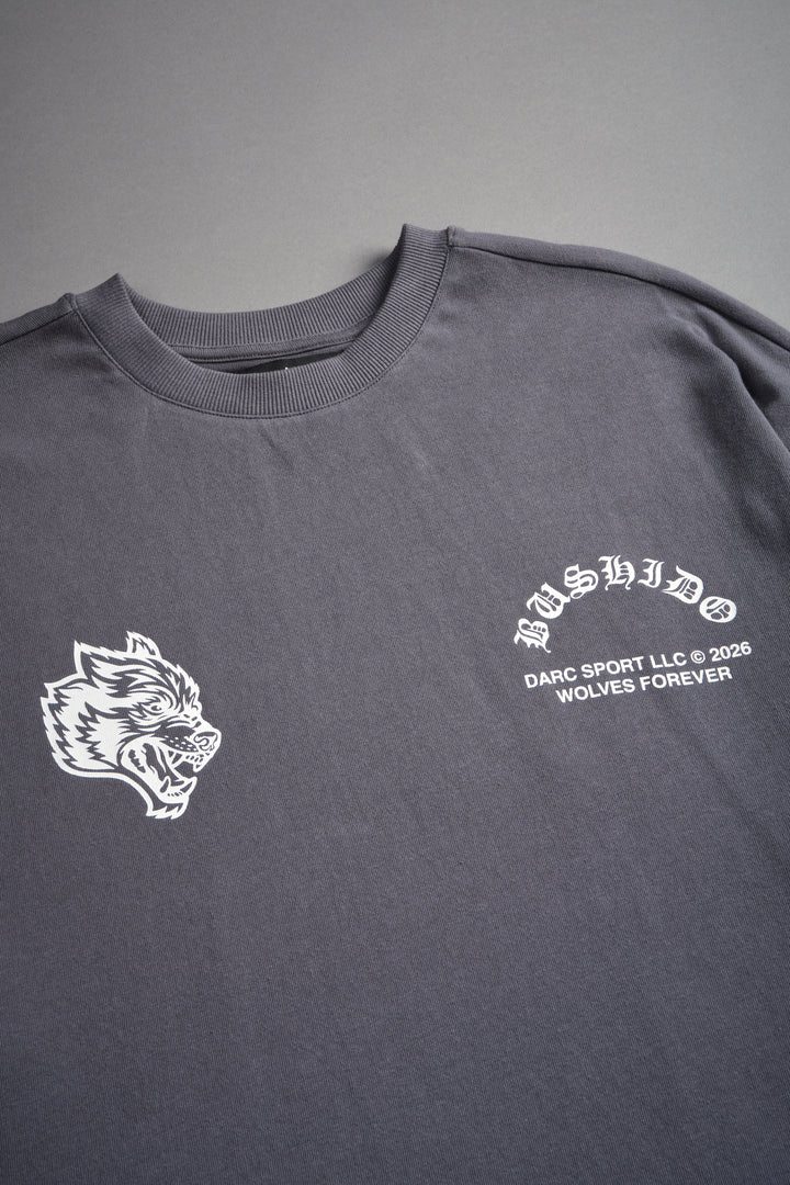 Shutendoji Premium Oversized Tee in Slate Gray