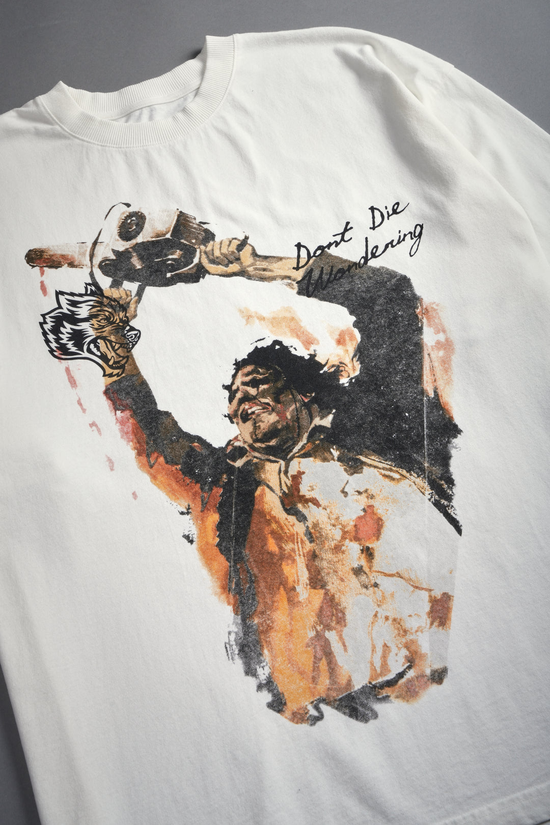 Massacre "Grunge" Tee in Cream