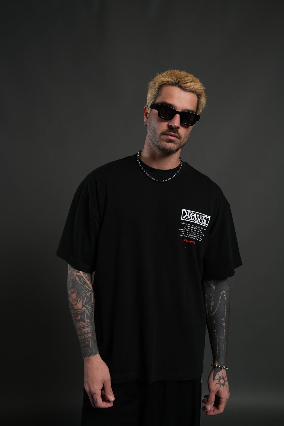Create V2 "Premium" Oversized Tee in Black