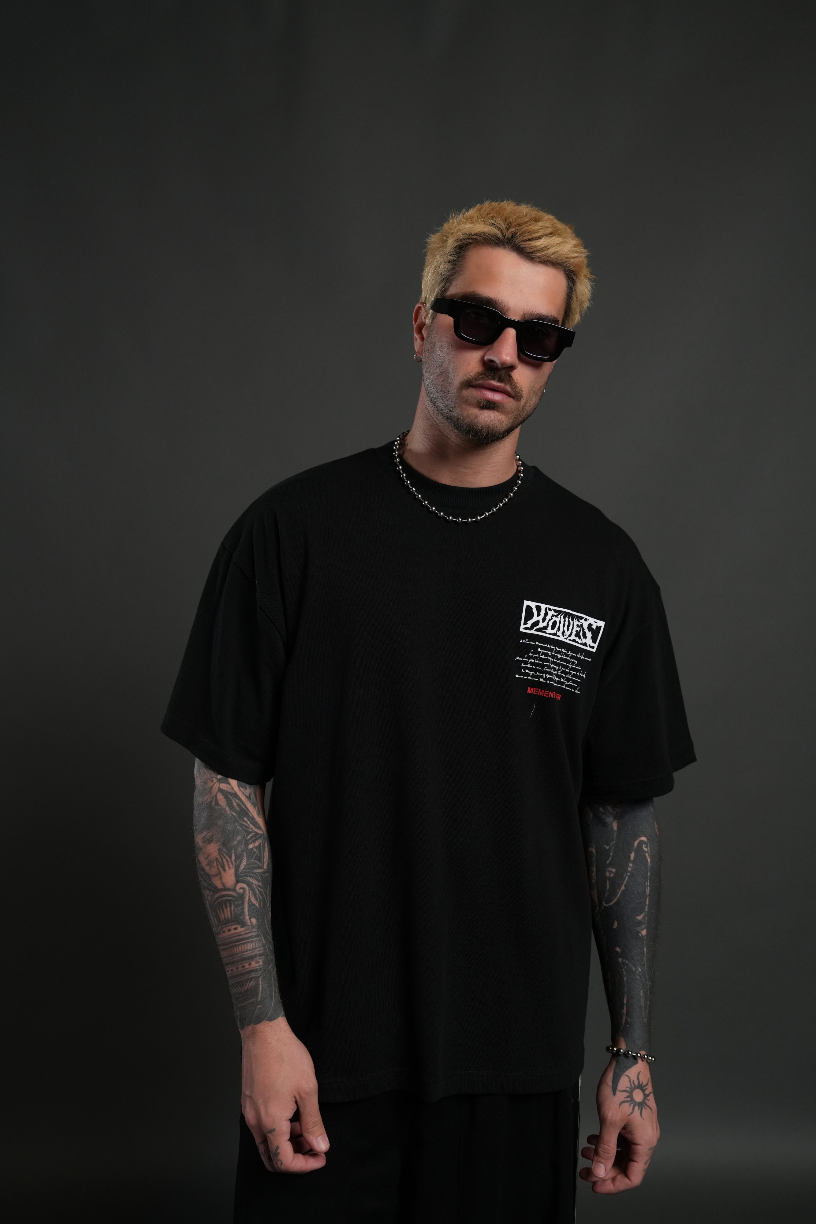 Create V2 "Premium" Oversized Tee in Black
