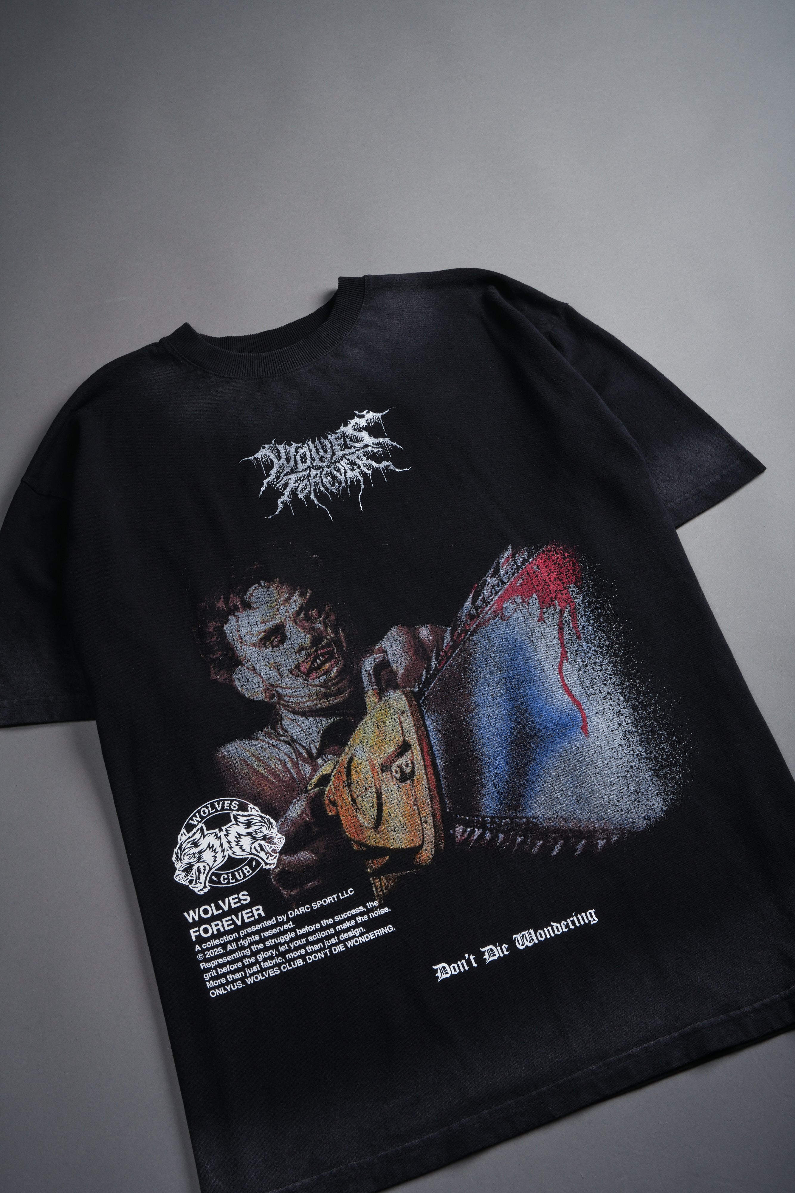Nightmare "Grunge" Tee in Black Drift Wash