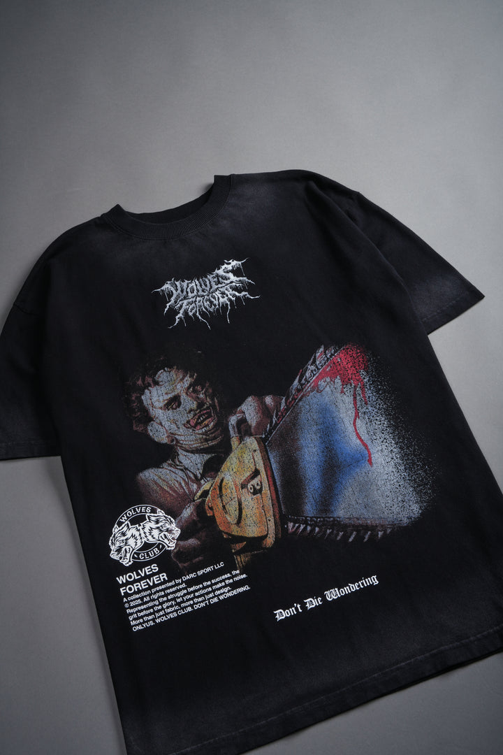 Nightmare "Grunge" Tee in Black Drift Wash